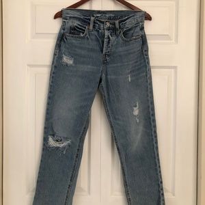 Old Navy (factory) high rise slouchy straight jeans